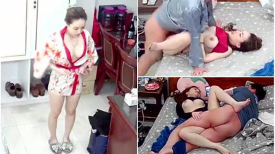 빅보스와 예쁜 내연녀가 셋방에서 다양한 포즈로 탁...